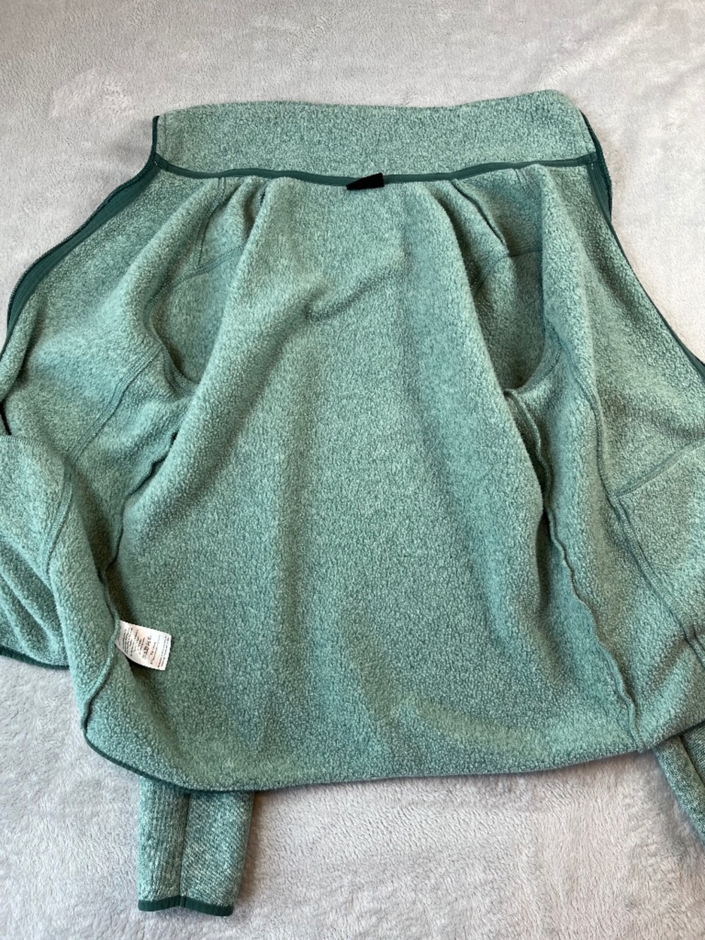 Eddie Bauer sz M Full Zip Fleece Sweater Jacket Cabincore Hike Gorpcore Barncoat - Picture 7 of 12